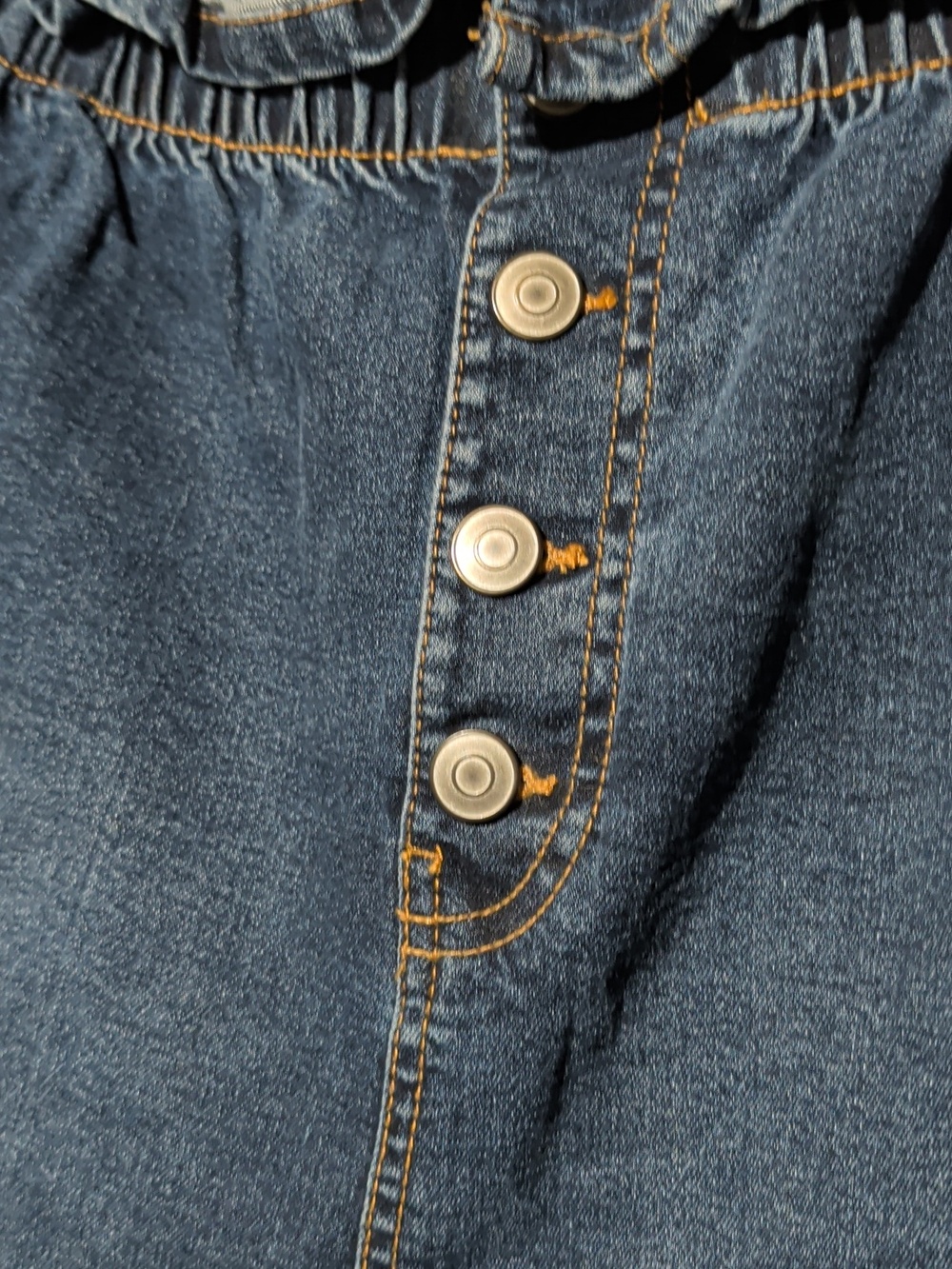 No Boundaries Dark Blue Denim Paperbag Waist Shorts - Picture 6 of 10